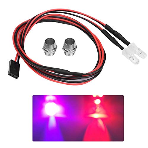 RC LED Luz Kits, 2PCS 5mm Faros RC Accesorios Luces LED para 1/10 Modelo Drift Car Vehiculo(10# Luz de Color)