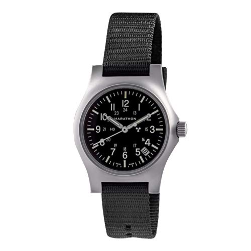 Reloj Marathon WW194015SS de acero inoxidable de uso general de cuarzo con fecha y tritio – 39 mm de caja a corona Reloj Marathon WW194015SS de acero inoxidable de uso general de cuarzo con fecha y tritio – 39 mm de caja a corona