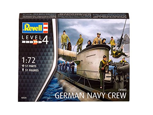 Revell tripulación submarina Alemania Naval, la Segunda Guerra Mundial (Conjunto de Caracteres) en Escala 1:72 51 Figuras (02525)