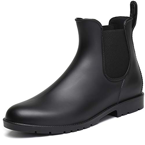 SAGUARO Mujer Botas de Lluvia Festival Botas de Agua Muy Ligera para Los Reyes Magos (39 EU, Nuevo Negro)