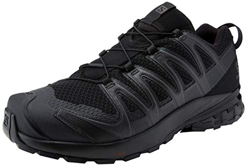 Salomon XA Pro 3D V8, Zapatillas De Trail Running Y Sanderismo Versión Màs Ligera Hombre, Color: Negro (Black/Black/Black), 42 2/3 EU