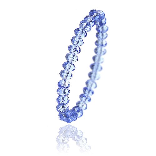 SC Crystal – Colgante para mujer, color azul, con colgante de metal rodiado, elástico, idea de regalo para mujer, haz clic en visitar la tienda para ver nuestras joyas.
