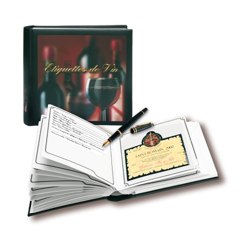 SCHWÄBISCHE ALBUMFABRIK 7595 - Álbum para etiquetas de vino (60 páginas) Para escribir datos, información y recuerdos. Para todo tipo de vinos.Dispone de una película autoadhesiva para pegar las etiquetas. Especial para sommeliers y amantes del vino. Para