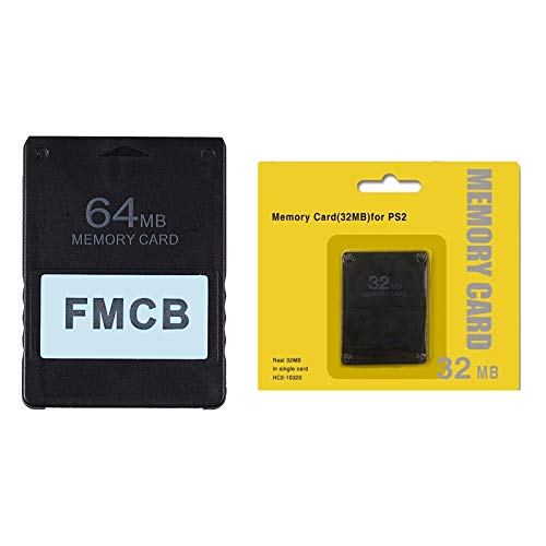 Senmubery Tarjeta de Memoria Mcboot (Fmcb) 64Mb V 1.953 (Nueva VersióN y Nueva FuncióN) Paquete de Tarjeta de Memoria 64 + 32Mb