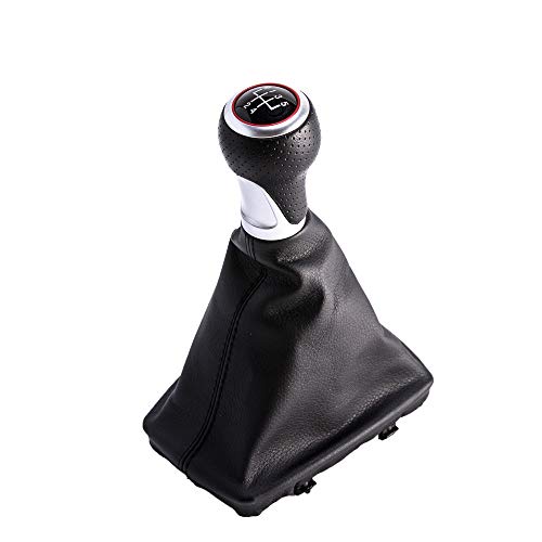 SFONIA Coche Pomo Palanca de Cambios Stick Head Shifter Cubierta de Polvo A3 S3 A4 S4 B8 8K/ A5 8T Q5 8R S-Line (2007-2015) (5 Velocidades)