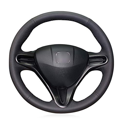 Shining wheat Funda de volante de piel sintética negra para Honda Civic 8 Civic 2006 2007 2008 2009 2010 2011 (3 radios) Shining wheat Funda de volante de piel sintética negra para Honda Civic 8 Civic 2006 2007 2008 2009 2010 2011 (3 radios)