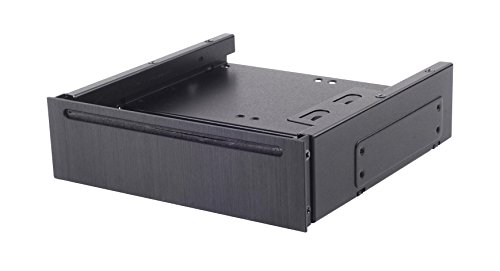 SilverStone SST-FP58B - Aluminio 5,25”. Panel frontal con 1x dispositivo óptico con carga mediante ranura y bahía adicional 4x 2,5” HDD/SDD, negro