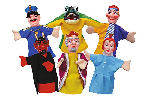 Simba 104586784 - Set de 6 marionetas de mano, 10 cm [Importado de Alemania] , Modelos/colores Surtidos, 1 Unidad