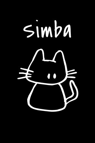 Simba: Composition Notebook Plain College Ruled Wide Lined 6" x 9” Journal Cute Meow Funny Kawaii Gifts for Cat Lover’s Organizer Record Log Passwords ... School Teens Kids Workbook for Writing Notes
