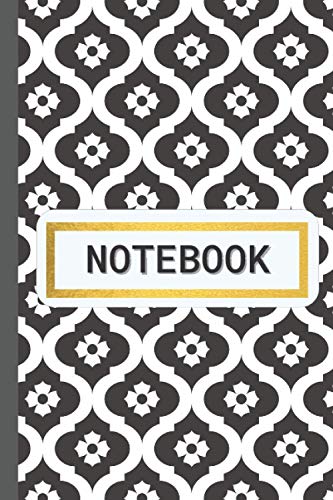 Simple Notebook: Simple Personnalised 6'' x 9'' inches [A5 Size] 110 Pages Lined Journal | Black And White Geometric Pattern Cover | For Daily Use | ... Purse And Hand Bag Compatible Compatible