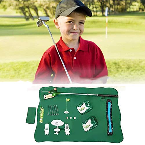 SKXZK Juego de Mini Golf para Interiores,Golfing Man Indoor Golf Game,Mini Juego de baño del Club de Golf,Juguete de interacción Entre Padres e Hijos (Verde)