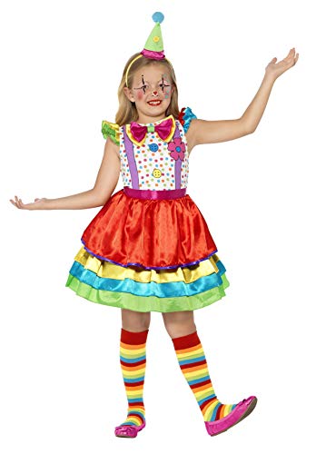 Smiffys-45250l Payaso Traje de Chica Bufón de Lujo, con Vestido y Sombrero, Color Ninguna, L-Edad 10-12 años (Smiffy'S 45250L) Smiffys-45250l Payaso Traje de Chica Bufón de Lujo, con Vestido y Sombrero, Color Ninguna, L-Edad 10-12 años (Smiffy'S 45250L)