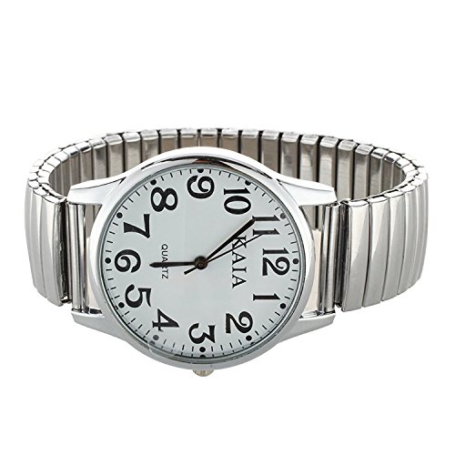 SODIAL(R) Reloj Pulsera Acero Inoxidable Elstico 36mm Elegante