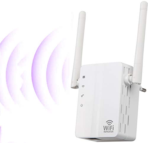 SOOTEWAY Repetidor WiFi, Amplificador WiFi de 2,4 GHz / 300 Mbps, Amplificador de señal WiFi con Amplia Cobertura, Extensor WiFi con Botón WPS, Modo 3 en 1 (Repetidor/Enrutador/Ap), Puerto Ethernet