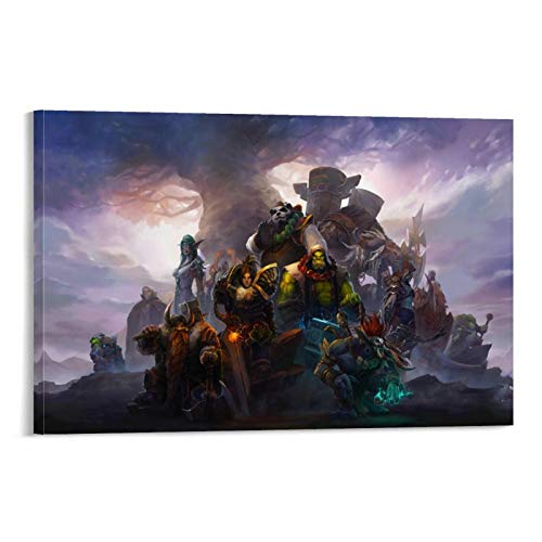 SSKJTC World of Warcraft Mists of Pandaria - Cuadro decorativo para pared (30 x 45 cm), diseño de todos los personajes