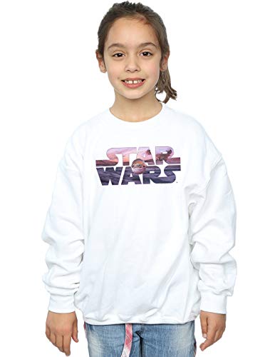 Star Wars Niñas The Mandalorian The Child Logo Camisa De Entrenamiento Blanco 7-8 Years