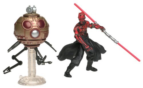 Star Wars Power of the Jedi Darth Maul Action Figure with Sith Attack Droid by Hasbro