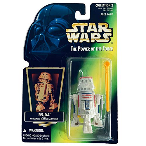 Star Wars The Power of the Force Action Figure - R5-D4 - Green Card with Holo...