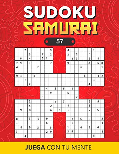 SUDOKU SAMURAI 57: Collection de 100 Sudokus Samouraï pour Adultes | Facile et Difficile | Idéal pour augmenter la mémoire et la logique | 1 Grille par page | Avec solutions (Sudoku Samouraï)
