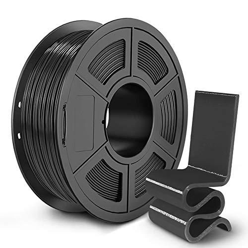SUNLU PETG 3D Printer Filament, 3D Printing PETG Filament 1.75 mm, Strong 3D Filament, 1KG Spool (2.2lbs), Black