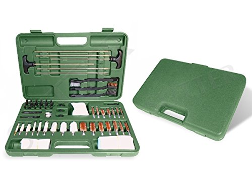 SUTTER Amplio Set de Limpieza Premium para Armas en Robusto maletín Verde/Accesorios para el Cuidado y la Limpieza de Armas