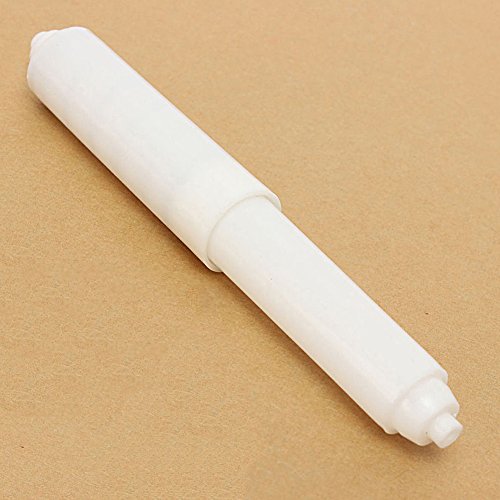 SYN - Rodillo de papel higiénico blanco, soporte de papel de baño de repuesto de plástico, soporte para rollo de papel higiénico, eje de rodillo elástico, soporte de papel higiénico de repuesto