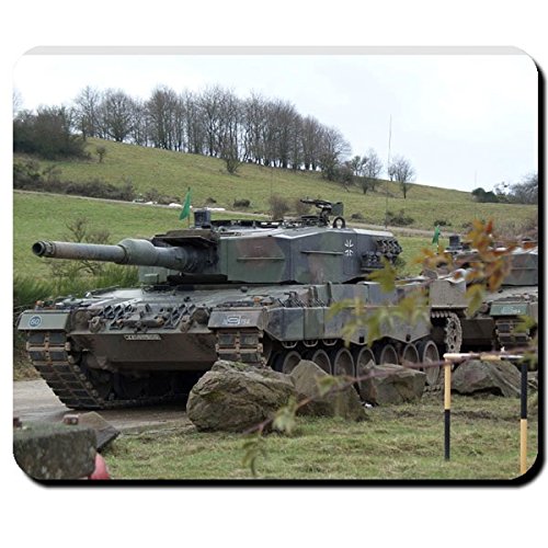 Tanque Leopard 2 A4 Priotec – Leo Combate 2 Alemania Batallón 154 Wester Burg camuflaje Fleck Cadena Vehículo – Ratón Mousepad Ordenador Laptop PC # 7938