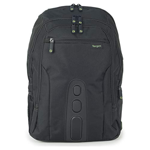 Targus Spruce EcoSmart Mochila de viaje y TSA Checkpoint, profesional de negocios/estudiantes universitarios, funda acolchada extraíble para portátil de 15.6 pulgadas, negro (TBB013US)