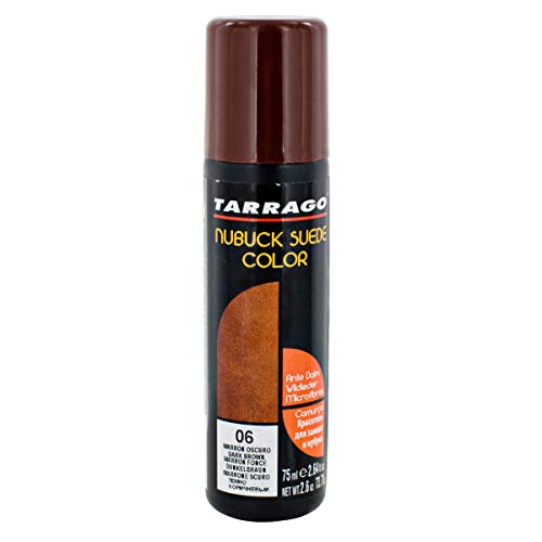 Tarrago | Nubuck Suede Color 75ml | Renovador de Color para Ante y Nobuck (Marrón Oscuro 06)
