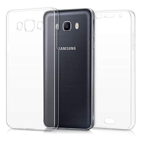 TBOC Funda para Samsung Galaxy J7 (2016) J710 (5.5") - Carcasa [Transparente] Completa [Silicona TPU] Doble Cara [360 Grados] Protección Integral Total Delantera Trasera Lateral Móvil Resistente Golpe