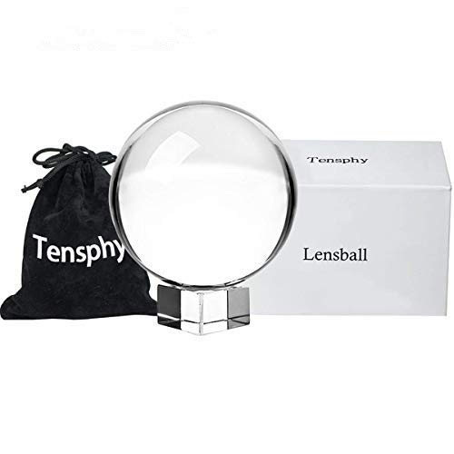 Tensphy K9 Bola de Cristal con Soporte Pulgadas Claro Decoración de Arte K9 Cristal Apuntalar para Fotografía Decoración Tensphy K9 Bola de Cristal con Soporte Pulgadas Claro Decoración de Arte K9 Cristal Apuntalar para Fotografía Decoración