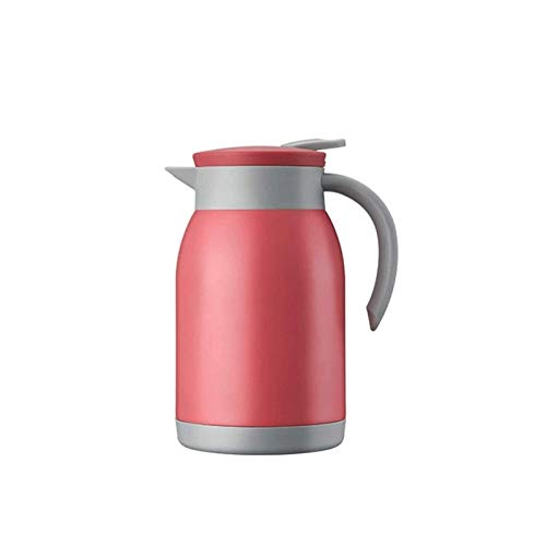 Tetera, Frasco térmico ligero - acero inoxidable Copa linda Frasco térmico FUGA DE VACÍO A prueba de fugas de agua Taza de café (Color : Pink)