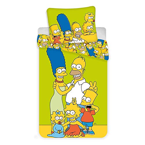 The Simpsons Family Gren - Juego de funda nórdica (100% algodón)