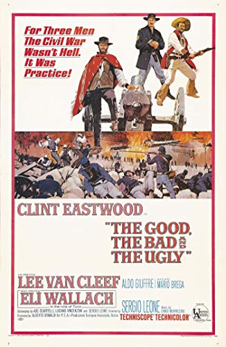 Theissen Vintage The Good The Bad And The Ugly Clint Eastwood Classic Movie Film Reproduction - Póster mate Frameless Gift 11 x 17 pulgadas (28 x 43 cm) *IT-00179