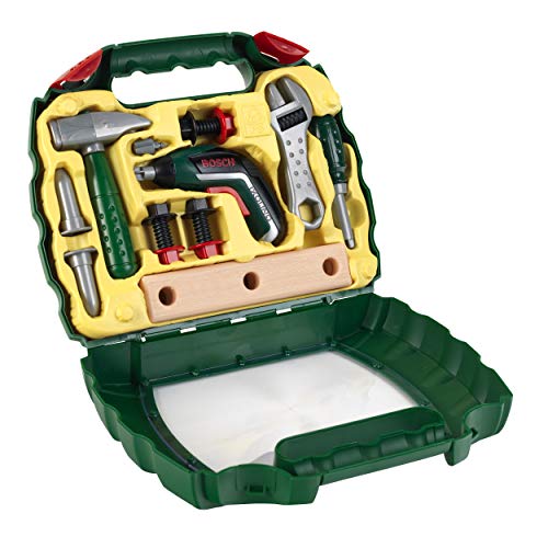 Theo Klein 8394 Maletín Ixolino de Bosch, Con martillo, llave inglesa y mucho más, Destornillador eléctrico Ixolino a pilas, Medidas: 26.6 cm x 32 cm x 8.8 cm, Juguete para niños a partir de 3 años Theo Klein 8394 Maletín Ixolino de Bosch, Con martillo, llave inglesa y mucho más, Destornillador eléctrico Ixolino a pilas, Medidas: 26.6 cm x 32 cm x 8.8 cm, Juguete para niños a partir de 3 años