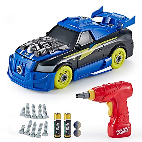 Think Gizmos Juguete Desmontable para los Niños - Construye tu Propio Kit de Juguete para niños y niñas de 3 4 5 6 7 8 + (Coche Roadster)