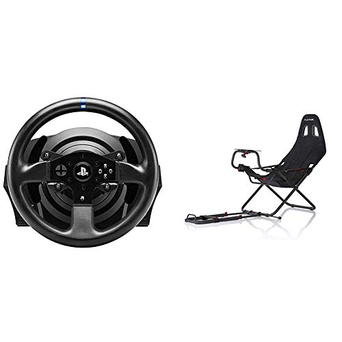 ThrustMaster T300 RS - Volante - PS4 / PS3 / PC - Force Feedback - Motor brushless de Clase Industrial + Playseats Challenge - Silla de Juego para PS 2, PS 3, Xbox, Xbox 360