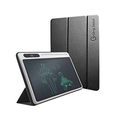 Tiamu Tableta de Escritura LCD, Tableta gráfica 10,1 inch Pizarra Digital con cepillo y funda protectora