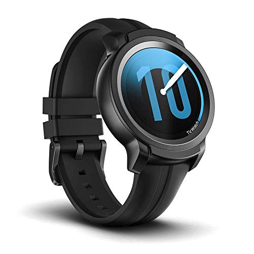 Ticwatch E2 Smartwatch, 5 ATM a Prueba de Agua, Apto para Nadar, GPS Incorporado, Monitor de frecuencia cardíaca, Asistente de Google, música, Wear OS by Google Fitness Smart Watch