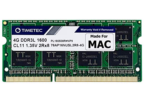 Timetec Hynix IC compatible with Apple 4GB DDR3 1600MHz PC3-12800 SODIMM Memory Upgrade For MacBook Pro, iMac,Mac mini/ Server (4GB) Timetec Hynix IC compatible with Apple 4GB DDR3 1600MHz PC3-12800 SODIMM Memory Upgrade For MacBook Pro, iMac,Mac mini/ Server (4GB)