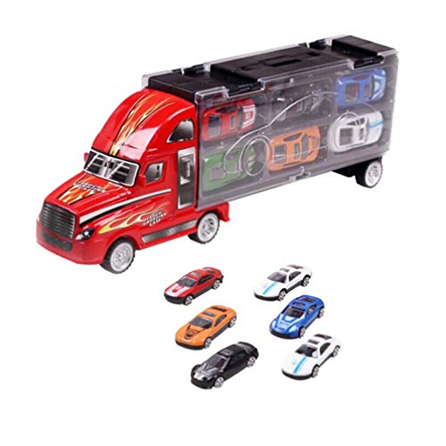 TomaiBaby - Juego de 7 juguetes de coche para todos los pequeños tirar de los coches en fricción, modelo mini de coche para bebés y niños pequeños (color aleatorio)