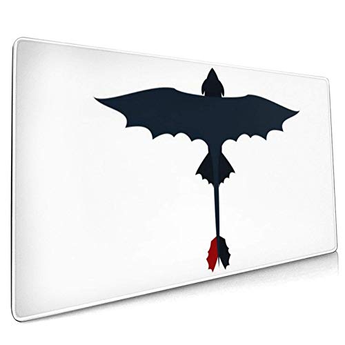 TUCBOA Desk Pad,Cartoons Train Your Dragon Mouse Pad,Soft Comfortable Gaming Mousepad For Family Friends,40x75cm