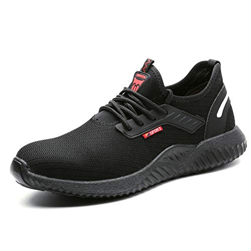 UCAYALI Zapatos de Seguridad con Punta de Acero para Hombre Zapatillas de Trabajo Puntera Reforzada Calzado de Protección Industria Construcción - Cómodos Ligeros y Antideslizantes(Negro, 44) UCAYALI Zapatos de Seguridad con Punta de Acero para Hombre Zapatillas de Trabajo Puntera Reforzada Calzado de Protección Industria Construcción - Cómodos Ligeros y Antideslizantes(Negro, 44)