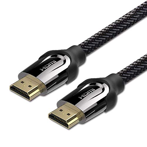 ULTRICS 4K Cable HDMI 5M, Cable HDMI 2.0 Trenzado de Nylon, Ethernet de 18Gbps y Cable de Retorno de Audio con Conectores Enchapados en Oro Compatible con Juegos Xbox, PS4, Full HD 1080p LED TV