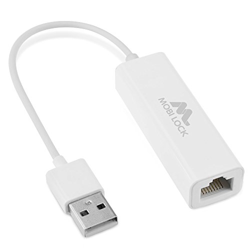 USB Adaptador Externo Ethernet de Red Alámbrica (LAN) de Mobi Lock Compatible con Macbook Air, Pro, iMac, Laptop, PC Ethernet USB compatible con Windows 10 / 8.1 / 8 / 7 / Vista / XP y Mac OSX 10.6 / 10.7 / 10.8 / 10.9 / 10.10 USB Adaptador Externo Ethernet de Red Alámbrica (LAN) de Mobi Lock Compatible con Macbook Air, Pro, iMac, Laptop, PC Ethernet USB compatible con Windows 10 / 8.1 / 8 / 7 / Vista / XP y Mac OSX 10.6 / 10.7 / 10.8 / 10.9 / 10.10