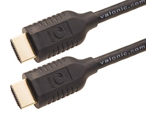 valonic Cable HDMI 4k | 1m | ARC | UHD | Full HD | Ethernet | Negro | para TV, PS4, Nintendo Wii, Xbox | 1 Metro | Macho Macho