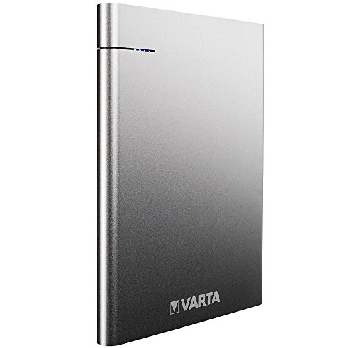 Varta Slim - Batería Externa portátil de Li-Polímero (12000 mAh, 2 Puertos USB Type C 3.0 A y USB 2.4A, para Smartphones, Tablets, Reproductores MP3, cámaras, Incluye Cable Micro-USB de 50 cm)