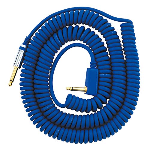 Vox VCC090BL - Cable jack a jack (9 m, en espiral, conector chapado en oro), color azul