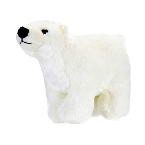 WARMWORD Oso Polar de Peluche Stuffed Animal Polar Bear Plush Toy para el bebé o los niños Navidad Abrazo Peluche Oso Polar Juguetes Kawaii Colección Altura 13 Longitud 20 cm