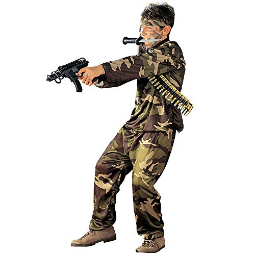 WIDMANN Iden - Disfraz de soldado del ejército militar para niño, talla 8-10 años (S/38407)